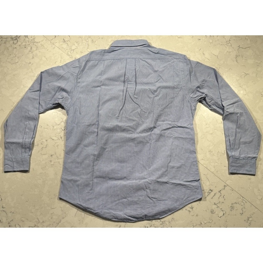 Ralph Lauren Shirt Mens Large Blue White Gingham Button Down Long Sleeve Preppy - Picture 7 of 10